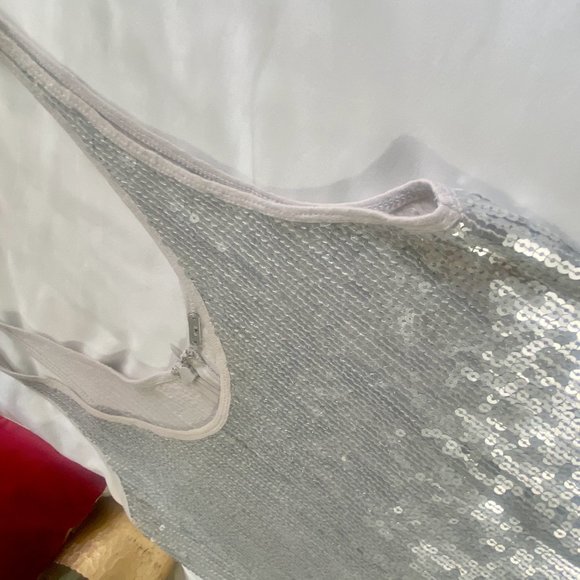 Chan Luu silver, sequined minidress - nwot - size small - Picture 4 of 6